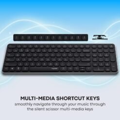 RAPOO 9320M Wireless Keyboard and Mouse Combo Set Black Slim Design 99 Keys for Multiple Devices multi-mode wireless connection Bluetooth and 2.4 GHz 10 RAPOO 9320M Wireless Keyboard and Mouse Combo Set Black Slim Design 99 Keys for Multiple Devices multi-mode wireless connection Bluetooth and 2.4 GHz - Image 4