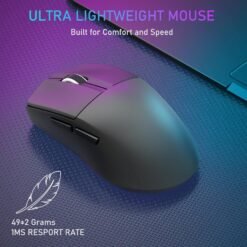 E-YOOSO X-44 1K Lightweight Wireless Gaming Mouse 26K DPI Tri-Mode Connectivity 5 Programmable Buttons Wired/2.4GHz/Bluetooth 10 E-YOOSO X-44 1K Lightweight Wireless Gaming Mouse 26K DPI Tri-Mode Connectivity 5 Programmable Buttons Wired/2.4GHz/Bluetooth - Image 5