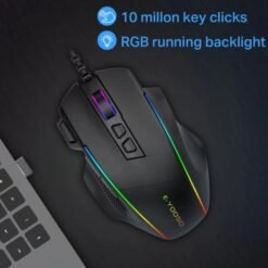 Alternative view of E-YOOSO X-49 Wired RGB Gaming Mouse 12400Dpi with 8 Programmable Buttons and Extra Fire Button Ergonomic Design