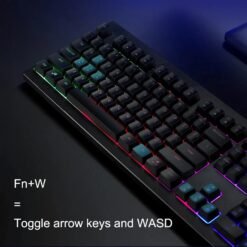 Alternative view of RAPOO V50S Backlit Membrane Wired Gaming Keyboard with Volume Rocker Full Size Black