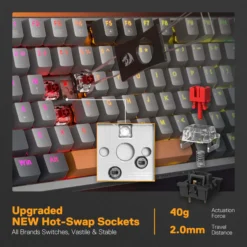 Redragon K648 OLAF 90% Wired Mechanical Gaming Keyboard RGB with Wrist Rest 94 Keys 100% Hot Swappable Metal Design with Extra Space and ESC Key 13 Redragon K648 OLAF 90% Wired Mechanical Gaming Keyboard RGB with Wrist Rest 94 Keys 100% Hot Swappable Metal Design with Extra Space and ESC Key - Image 6
