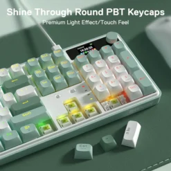 Redragon K761 PRO WYVERN Wireless Gaming Keyboard Green with LCD Control Display Tri-Mode Connectivity with Custom Linear Mint Mambo Switch 12 Redragon K761 PRO WYVERN Wireless Gaming Keyboard Green with LCD Control Display Tri-Mode Connectivity with Custom Linear Mint Mambo Switch - Image 5