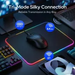 Alternative view of Redragon M999 KING Ultra Tri-Mode Wireless Gaming Mouse 1K Hz 45000Dpi RGB Charging Station 55G Ultra-Light Weight