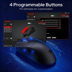 Redragon M999 KING Ultra Tri-Mode Wireless Gaming Mouse 1K Hz 45000Dpi RGB Charging Station 55G Ultra-Light Weight 8 Redragon M999 KING Ultra Tri-Mode Wireless Gaming Mouse 1K Hz 45000Dpi RGB Charging Station 55G Ultra-Light Weight - Image 3