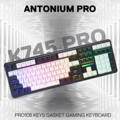 Redragon K745 PRO ANTONIUM Wireless Gaming Keyboard Black White Tri-Mode Connectivity with Custom Linear Mint Mambo Switch 10 Redragon K745 PRO ANTONIUM Wireless Gaming Keyboard Black White Tri-Mode Connectivity with Custom Linear Mint Mambo Switch - Image 3