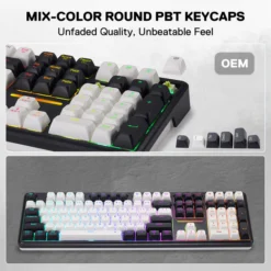 Redragon K745 PRO ANTONIUM Wireless Gaming Keyboard Black White Tri-Mode Connectivity with Custom Linear Mint Mambo Switch 15 Redragon K745 PRO ANTONIUM