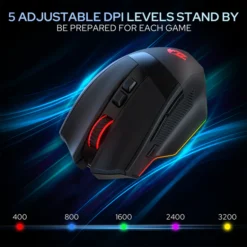 Redragon M923 STEALTH Wired RGB Gaming Mouse 24000Dpi with Rapid Fire Button with Programmable Buttons 10 Redragon M923 STEALTH Wired RGB Gaming Mouse 24000Dpi with Rapid Fire Button with Programmable Buttons - Image 4