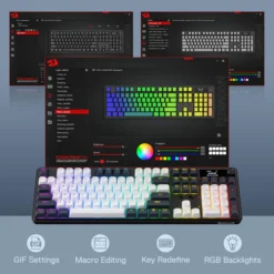 Redragon K761 PRO WYVERN Wireless Gaming Keyboard Abyssal Blue with LCD Control Display Tri-Mode Connectivity with Custom Linear Mint Mambo Switch 11 Redragon K761 PRO WYVERN Wireless Gaming Keyboard Abyssal Blue with LCD Control Display Tri-Mode Connectivity with Custom Linear Mint Mambo Switch - Image 5