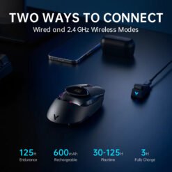 RAPOO VT960 PRO Wired & Wireless Gaming Mouse 26000 DPI with 9 Programmable Buttons Aluminum Alloy Design OLED Display 14 RAPOO VT960 PRO