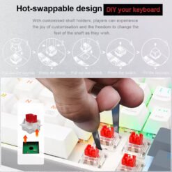 E-YOOSO Z-686 RGB 65% Wired Mechanical Keyboard White 68 Keys Hot Swappable Red Switches 7 E-YOOSO Z-686 RGB 65% Wired Mechanical Keyboard White 68 Keys Hot Swappable Red Switches - Image 3