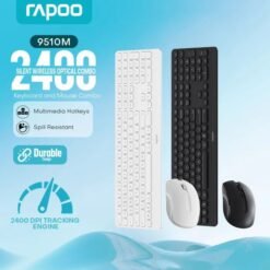 RAPOO 9510M Multi-Mode Wireless Mouse & Keyboard Bluetooth 4.0, 5.0 Support Windows and OS Mute keyboard sleek minimalist - Image 3