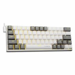 Alternative view of E-YOOSO Z-11 Wired 60% Mechanical Gaming RGB Brown Switches White Grey Switch 61 Keys Hot Swappable