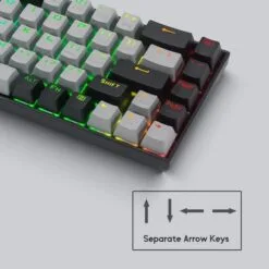 E-YOOSO Z-686 RGB 65% Wired Mechanical Keyboard Grey Black 68 Keys Hot Swappable Red Switches 9 E-YOOSO Z-686 RGB 65% Wired Mechanical Keyboard Grey Black 68 Keys Hot Swappable Red Switches - Image 5