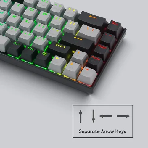 E-YOOSO Z-686 RGB 65% Wired Mechanical Keyboard Grey Black 68 Keys Hot Swappable Red Switches 5 E-YOOSO Z-686 RGB 65% Wired Mechanical Keyboard Grey Black 68 Keys Hot Swappable Red Switches - Image 5