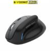 E-YOOSO X-45 Tri-Mode Wireless Vertical Mouse Black 4800Dpi BT 2.4G and Wired Connectivity Supported 8 E-YOOSO X-45