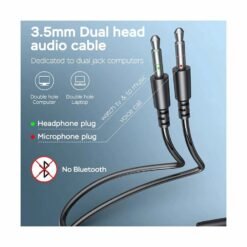 RAPOO H102 Wired Stereo Headphone with Mic 3.5mm Double Pin Jack Adjustable Headband Comfortable Design for Calls and Office Use 8 RAPOO H102 Wired Stereo Headphone with Mic 3.5mm Double Pin Jack Adjustable Headband Comfortable Design for Calls and Office Use - Image 4