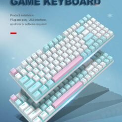 E-YOOSO Z-19 Wired Mechanical Keyboard Single Light Compact 94 Keys Hot Swappable Blue White with Red Switches 10 E-YOOSO Z-19 Wired Mechanical Keyboard Single Light Compact 94 Keys Hot Swappable Blue White with Red Switches - Image 5