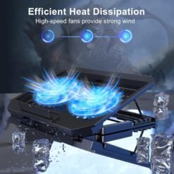 Alternative view of Xtrike Me FN-818 Laptop Cooling Pad with Blue Backlite and 2 Big Cooling Fans Adjustable for upto 17 inch Laptops