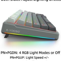E-YOOSO Z-99 Tri-Mode Wireless Mechanical RGB Gaming Keyboard 99 Keys Silver Wood Hot Swappable Switches Gasket Design Gradient Grey 11 E-YOOSO Z-99 Tri-Mode Wireless Mechanical RGB Gaming Keyboard 99 Keys Silver Wood Hot Swappable Switches Gasket Design Gradient Grey - Image 5