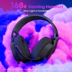 Redragon H888 LUCE Tri-Mode Wireless Gaming Headset with 7.1 Surround Sound 168G Lightweight Design with Detachable Mic Soft Memory Foam Black 8 Redragon H888 LUCE Tri-Mode Wireless Gaming Headset with 7.1 Surround Sound 168G Lightweight Design with Detachable Mic Soft Memory Foam Black - Image 4