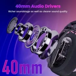 Redragon H888 LUCE Tri-Mode Wireless Gaming Headset with 7.1 Surround Sound 168G Lightweight Design with Detachable Mic Soft Memory Foam Black 9 Redragon H888