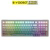 E-YOOSO Z-99 Tri-Mode Wireless Mechanical RGB Gaming Keyboard 99 Keys Silver Wood Hot Swappable Switches Gasket Design Gradient Grey 14 E-YOOSO Z-99 Tri-Mode