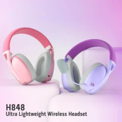 Redragon H848 IRE Pro Bluetooth Wireless Gaming Headset Pink Lightweight 7.1 Surround Sound Multi Platforms for PC, PS5/4/3, Switch, Mobile 11 Redragon H848 IRE Pro Bluetooth Wireless Gaming Headset Pink Lightweight 7.1 Surround Sound Multi Platforms for PC, PS5/4/3, Switch, Mobile - Image 5