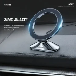 Amaze A587 Zinc Alloy Magnetic Car Mobile Holder with 360° Rotation 7 Amaze A587 Zinc Alloy Magnetic Car Mobile Holder with 360° Rotation - Image 3