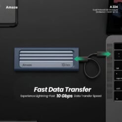 Amaze A224 Dual Protocol SSD Enclosure NVMe M.2 and NGFF SATA Supported Type-C and USB Connectivity 10 GBps 8 Amaze A224 Dual Protocol SSD Enclosure NVMe M.2 and NGFF SATA Supported Type-C and USB Connectivity 10 GBps - Image 4