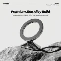 Amaze A587 Zinc Alloy Magnetic Car Mobile Holder with 360° Rotation 9 Amaze A587