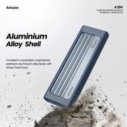 Amaze A224 Dual Protocol SSD Enclosure NVMe M.2 and NGFF SATA Supported Type-C and USB Connectivity 10 GBps 9 Amaze A224