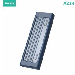 Alternative view of Amaze A224 Dual Protocol SSD Enclosure NVMe M.2 and NGFF SATA Supported Type-C and USB Connectivity 10 GBps