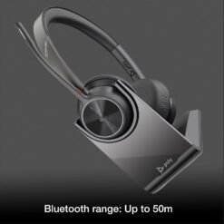 Alternative view of Poly Voyager 4320 UC Wireless Bluetooth Duo Headset (USB-C) OPEN BOX NEW Teams Version With Charge Stand -GTW Bundle for Deskphone, PC/Mac