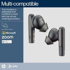 Alternative view of Poly Voyager Free 60 True Wireless Earbuds (Plantronics) Noise-Canceling Mics for Clear Calls ANC