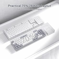 Redragon K628 POLLUX 75% Wired Mechanical Gaming Keyboard RGB with Extra Full Set of Keycaps 78 Keys 9 Redragon K628 POLLUX 75% Wired Mechanical Gaming Keyboard RGB with Extra Full Set of Keycaps 78 Keys - Image 4