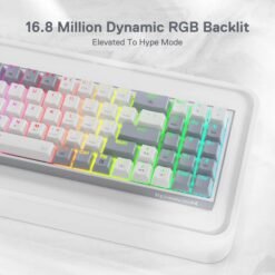 Redragon K628 POLLUX 75% Wired Mechanical Gaming Keyboard RGB with Extra Full Set of Keycaps 78 Keys 11 Redragon K628