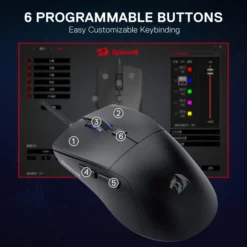 Redragon M618 AZZMACH 1K HZ Wired Gaming Mouse 10,000 Dpi Light Weight 6 Programmable Buttons 7 Redragon M618 AZZMACH 1K HZ Wired Gaming Mouse 10,000 Dpi Light Weight 6 Programmable Buttons - Image 3