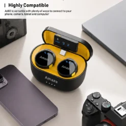 Amaze A682 Audix Core Noise Cancellation Type-C Dual Wireless Microphone 360° omnidirectional 9 Amaze A682 Audix Core Noise Cancellation Type-C Dual Wireless Microphone 360° omnidirectional - Image 4