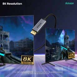 Amaze A146 Type-C to DP Cable 8K 60Hz and 2K 240Hz 2 Meter Type-C DisplayPort Cable for Gaming and Professional Monitors 7 Amaze A146 Type-C to DP Cable 8K 60Hz and 2K 240Hz 2 Meter Type-C DisplayPort Cable for Gaming and Professional Monitors - Image 3