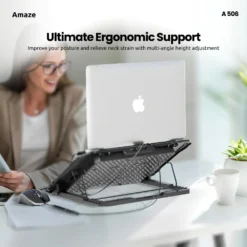Amaze A506 Laptop Cooling Pad Stand with 6 Fans and Adjustable Height 2 USB Ports 8 Amaze A506 Laptop Cooling Pad Stand with 6 Fans and Adjustable Height 2 USB Ports - Image 3