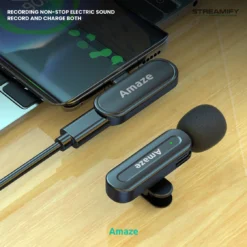 Amaze A680 Streamify Active Noise Cancellation Type-C Dual Wireless Microphone Plug-and-Play 6 Amaze A680 Streamify Active Noise Cancellation Type-C Dual Wireless Microphone Plug-and-Play - Image 3