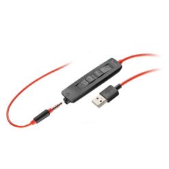 Alternative view of Poly Blackwire 3315 Wired 3.5mm and USB Mono Headphones Single Ear with Boom Mic (Poly) - Connect to PC/Mac via USB-A or mobile/tablet via 3.5 mm connector