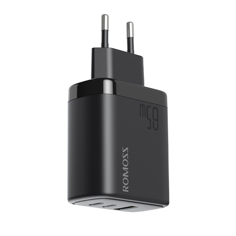 Romoss AC65H 65w Laptop and Mobile Fast Charger with Cable EU Plug 1 USB A and 2 Type-C Ports 2 Romoss AC65H 65w Laptop and Mobile Fast Charger with Cable EU Plug 1 USB A and 2 Type-C Ports - Image 2