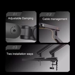 Alternative view of NB A5C SmooVex™ Dual Monitor Arm Mount, Monitor Stand fits up to 32 Inch with Mechanical Spring Monitor Arm, VESA 75/100 mm