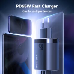 Romoss AC65MC 65W Gan Pro+ Charger USB and Type C Ports QC 3.0 Laptop Fast Charger For Laptops MacBook and Mobiles EU Plug 8 Romoss AC65MC 65W Gan Pro+ Charger USB and Type C Ports QC 3.0 Laptop Fast Charger For Laptops MacBook and Mobiles EU Plug - Image 3