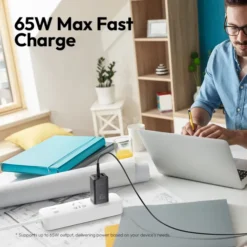 Romoss AC65MC 65W Gan Pro+ Charger USB and Type C Ports QC 3.0 Laptop Fast Charger For Laptops MacBook and Mobiles EU Plug 10 Romoss AC65MC 65W Gan Pro+ Charger USB and Type C Ports QC 3.0 Laptop Fast Charger For Laptops MacBook and Mobiles EU Plug - Image 5