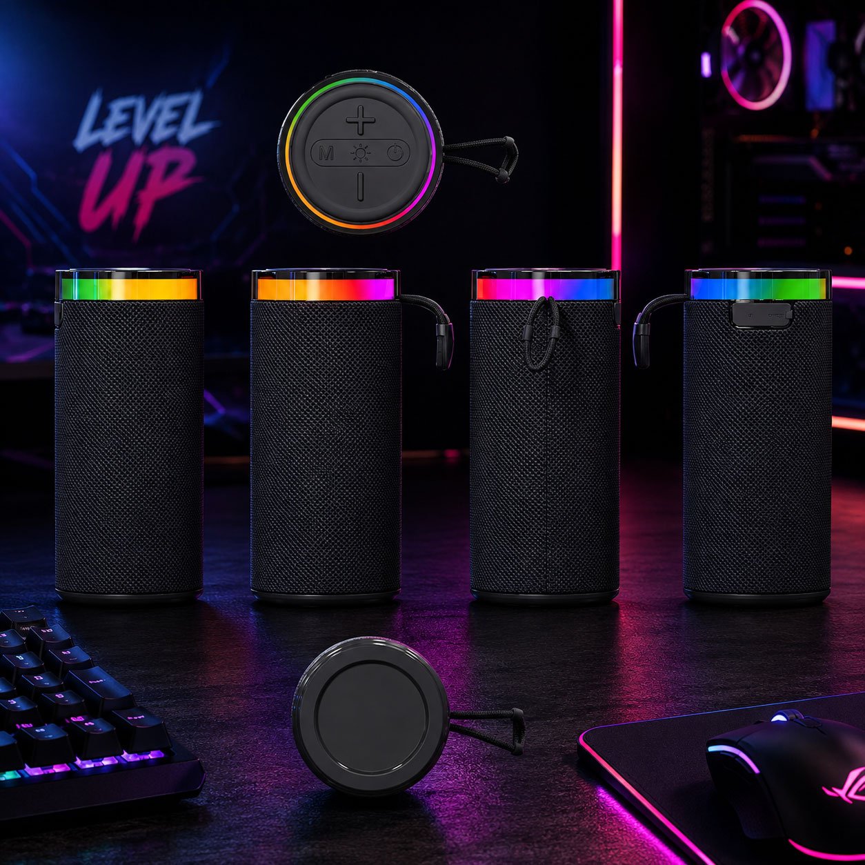 SpeedX PULS X10 RGB Bluetooth Wireless Portable Speaker 10W TF Card Support 4 SpeedX Puls X10