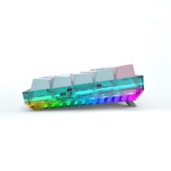 E-YOOSO Z-11T Blue Light with RGB Side Light 61 Keys Mechanical Gaming Keyboard White Blue with Blue Switch - Image 4