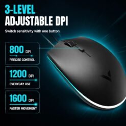 RAPOO V11S Optical Wired RGB Gaming 1600DPI Ergonomic Design 9 RAPOO V11S
