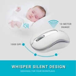 RAPOO X1800S Wireless Optical Combo White Keyboard and Mouse Reliable 2.4 GHz wireless connection - Image 4